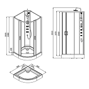 Душевая кабина Loranto Neo 90х90 CS-21811 без гидромассажа-6