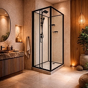 Душевая кабина Loranto 98х98 L CS-3010TM/W-100L без гидромассажа-1