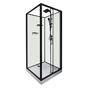 Душевая кабина Loranto 98х98 R CS-3010TM/W-100R без гидромассажа