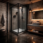 Душевая кабина Loranto 98х98 R CS-3010TM/W-100R без гидромассажа-1