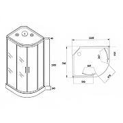 Душевая кабина Loranto 118х78 L CS-876ECTM/W-120 без гидромассажа-2