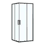 Душевой уголок Loranto Neo 100х100 CS-21809-100B профиль Черный стекло прозрачное