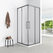 Душевой уголок Loranto 120х80 CS-AB01GG-128 профиль Серый матовый стекло прозрачное-1