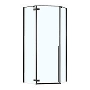 Душевой уголок Loranto Neo 90х90 CS-22107-90B профиль Черный стекло прозрачное