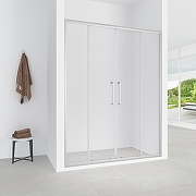 Душевая дверь Loranto 170 CS-AB04S-170 профиль Сатин стекло прозрачное-1