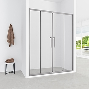 Душевая дверь Loranto 150 CS-AB04GG-150 профиль Серый матовый стекло прозрачное-1