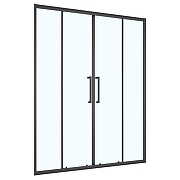 Душевая дверь Loranto 150 CS-AB04B-150 профиль Черный матовый стекло прозрачное