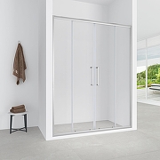 Душевая дверь Loranto 150 CS-AB04C-150 профиль Хром стекло прозрачное-1