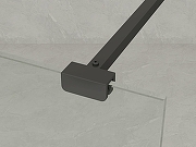 Душевая перегородка Loranto Walk-In 90 CS-W02B-90 профиль Черный матовый стекло прозрачное, лофт клетка-4