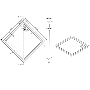 Акриловый поддон для душа Loranto 90x90 CS-15056 цвет Белый-1