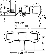 Смеситель для душа Hansgrohe Metropol Classic 31360000 цвет Хром-1