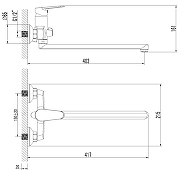 Смеситель для ванны Azario Castelo AZ-VJC138274C универсальный цвет Хром-5