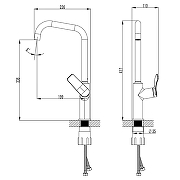 Смеситель для кухни Azario Ability AZ-VQR568073PA цвет Черный матовый-1