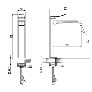 Смеситель для раковины Azario Ability AZ-VQR168R31С цвет Хром-1