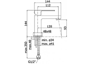 Смеситель для раковины Paffoni Elle EL071NO3 цвет Черный матовый-2