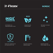 Смеситель для раковины Fixsen Nordic FX-8809B цвет Черный-6