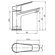Смеситель для раковины Loranto Avrora LR10506000 цвет Хром-2