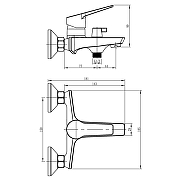 Смеситель для ванны Loranto Inessa LR30287001 цвет Хром-6