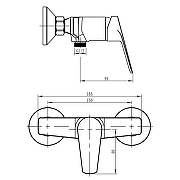 Смеситель для душа Loranto Avrora LR40506000 цвет Хром-6