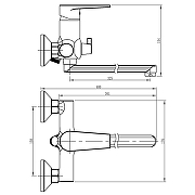 Смеситель для ванны Loranto Sofia LR90273000 универсальный цвет Хром-6