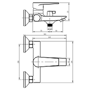 Смеситель для ванны Loranto Sofia LR30273001 цвет Хром-6