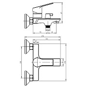 Смеситель для ванны Loranto Katrina LR30504001 цвет Хром-6