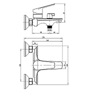 Смеситель для ванны Loranto Avrora LR30506001 цвет Хром-10