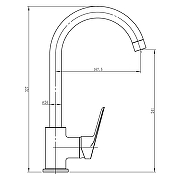 Смеситель для кухни Loranto Avrora LR70506000 цвет Хром-2
