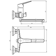Смеситель для ванны Loranto Inessa LR90287000 универсальный цвет Хром-5