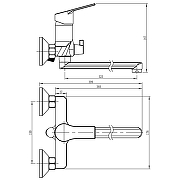 Смеситель для ванны Loranto Katrina LR90504000 универсальный цвет Хром-6