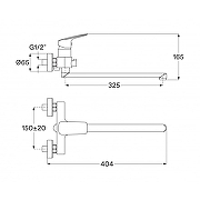Смеситель для ванны Santek Таос WH5A12009C001 универсальный цвет Хром-2