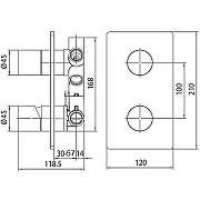 Смеситель для душа Bossini Cube Z00004.030+Z00130 цвет Хром-4