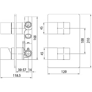 Смеситель для душа Bossini Cube Z00062.030+Z00130 цвет Хром-4