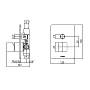 Смеситель для душа Bossini Cube Z00063.030+Z00005 цвет Хром-5