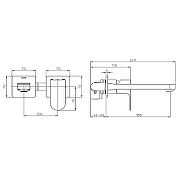Смеситель для раковины Bossini Teo Z00732.073+Z00801 цвет Черный матовый-3