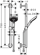 Душевой гарнитур Hansgrohe Raindance Select S 26320400 цвет Хром-1