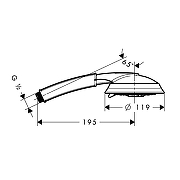 Ручной душ Hansgrohe Raindance Classic 28548090 цвет Хром-2