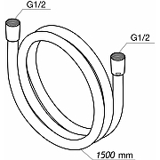 Душевой шланг Azario AZ-SW-PVC-1,5-BL цвет Хром матовый-3