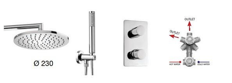 Душевая система Bossini Cosmo M00753.030 