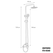 Душевая система Fixsen Oxford FX-9500N цвет Сатин-6
