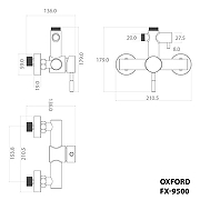 Душевая система Fixsen Oxford FX-9500N цвет Сатин-7