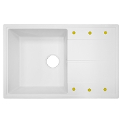 Кухонная мойка Azario Izmir 74 CS00097681 цвет Белый