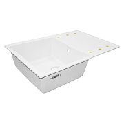 Кухонная мойка Azario Izmir 74 CS00097681 цвет Белый-1