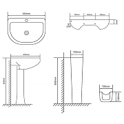 Раковина Loranto Liri 55 CS-BMP009 цвет Белый-8