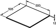 Столешница под раковину Ideal Standard Adapto 50 U8412WG цвет Белый глянцевый-2