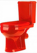 Унитаз компакт Оскольская Керамика Ирида Стандарт 40360110402 цвет Красный с бачком и сиденьем-1