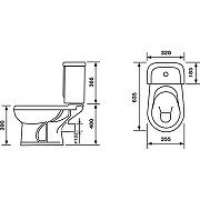 Унитаз компакт Оскольская Керамика Ирида Стандарт 40360110402 цвет Красный с бачком и сиденьем-2