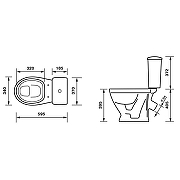 Унитаз компакт Оскольская Керамика Радуга Стандарт 41901110022 цвет Белый с бачком и сиденьем-3