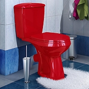 Унитаз компакт Оскольская Керамика Элисса Стандарт 43360110202 цвет Красный с бачком и сиденьем-2