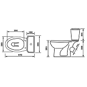 Унитаз компакт Оскольская Керамика Элисса Стандарт 43360110202 цвет Красный с бачком и сиденьем-3